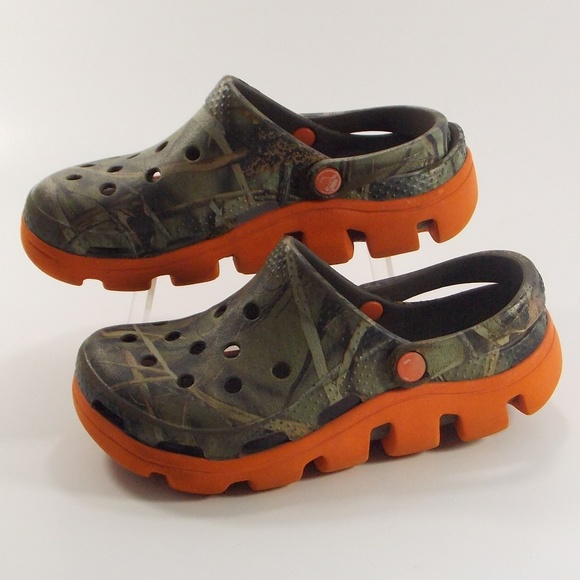 Orange camo crocs Clearance